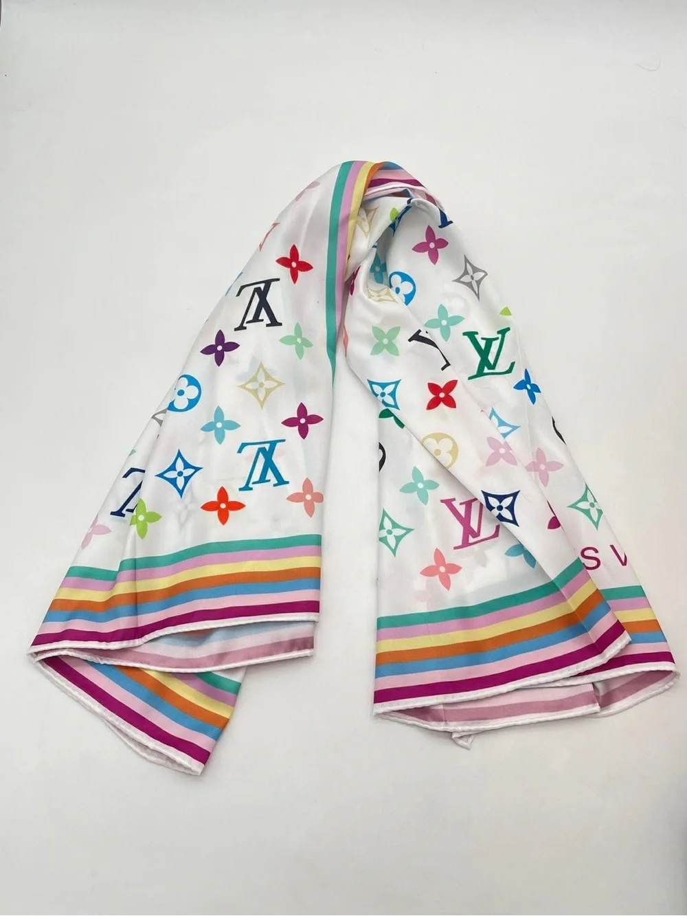 Louis Vuitton Murakami Silk Scarf Multicolor Monogram